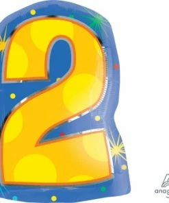 Funtastic Balloon Creations 2 Sided Number 2 Single Foils