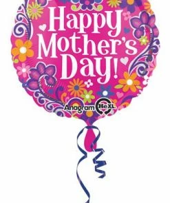 Funtastic Balloon Creations Happy Mother's Day Pink With Flowers