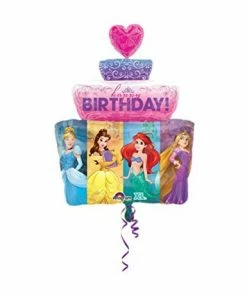 Funtastic Balloon Creations Disney Princess Happy Birthday Cake Single Foils