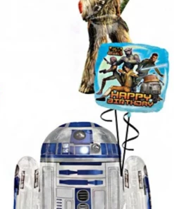 Funtastic Balloon Creations R2D2 Airwalker Bouquet (1 Airwalker, 2 Foils)