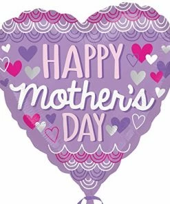 Funtastic Balloon Creations Purple Heart Happy Mother's Day