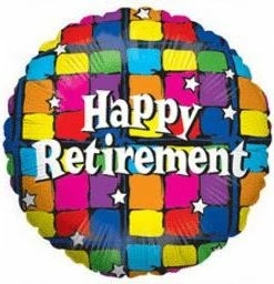 Funtastic Balloon Creations Single Foils Happy Retirement Color Block
