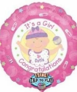 Funtastic Balloon Creations It's A Girl Singing Balloon