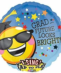 Funtastic Balloon Creations Grad Future Looks BRIGHT Singing Balloon
