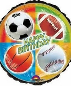 Funtastic Balloon Creations Single Foils Happy Birthday Sports Theme